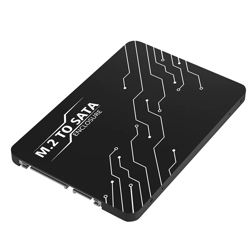 

Переходник M.2 на корпус 2,5 SATA, переходник NGFF SSD на SATA 3,0, черный, из алюминиевого сплава, поддержка 2230 2242 2260 2280