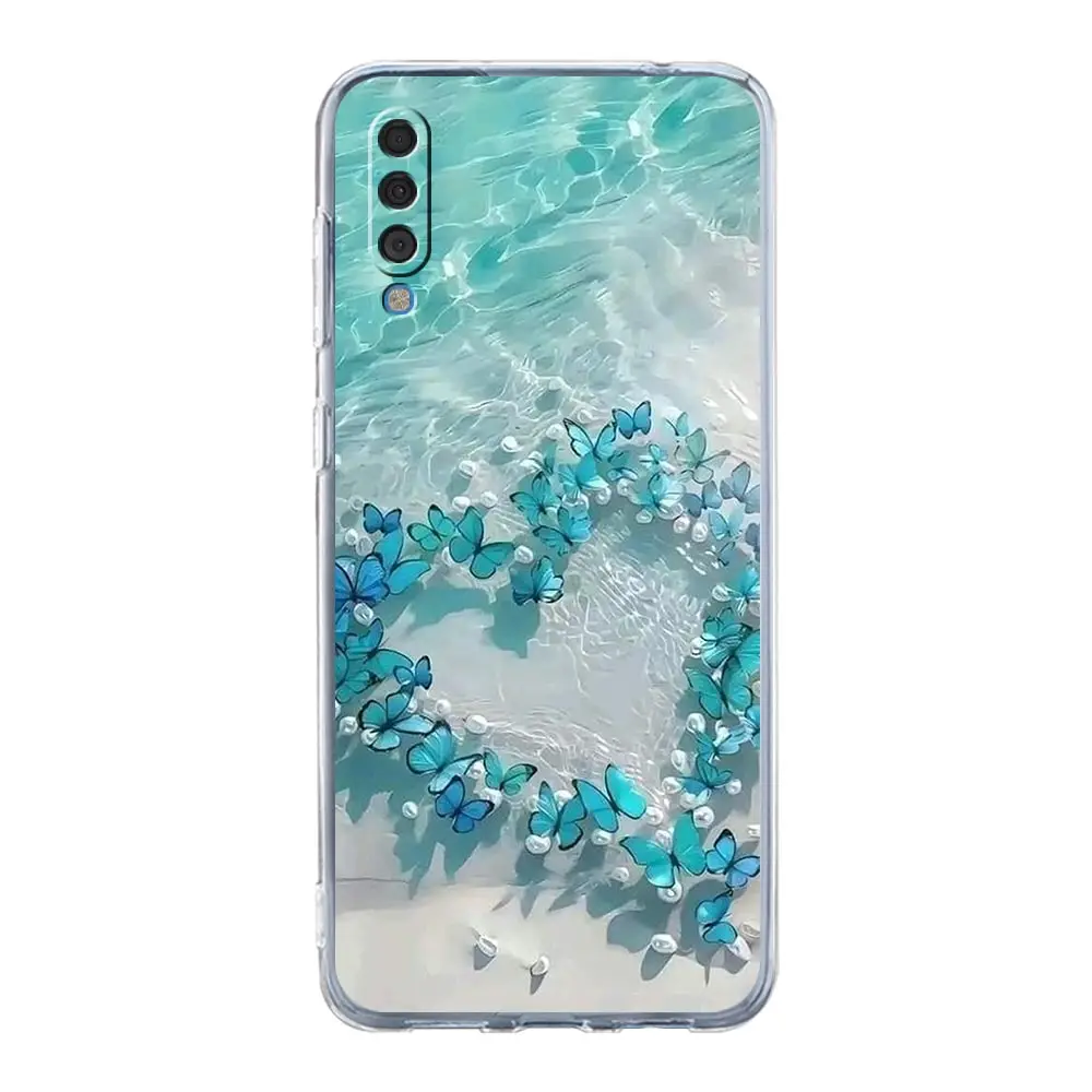 Blue Butterfly Ocean Waves Phone Case Cover