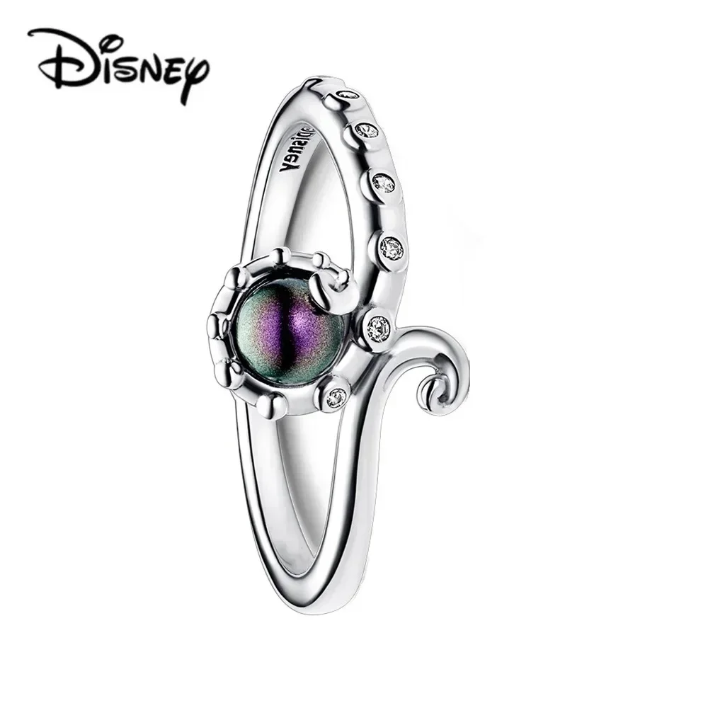 100% 925 sterling silver Mickey Minnie Sparkling Head Princess Flower Daisy Ring Original Holiday Jewelry Love Wedding Ring Gift 6