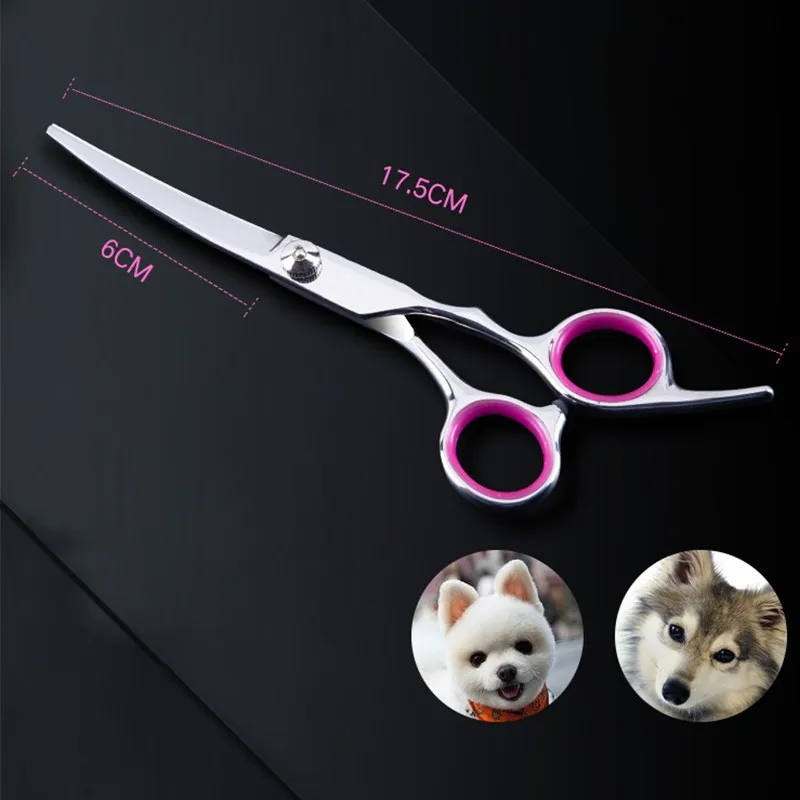 6 Inch Stainless Steel Dog Grooming Scissors Comb Thinning Up Down Curved Pet Grooming Scissors For Animal Cutting Hair Clipper
