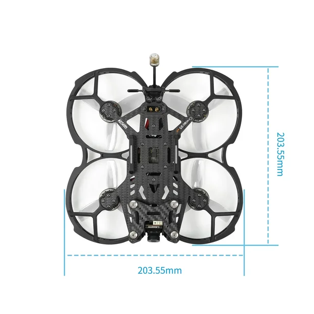 GEPRC CineLog35 V2 3.5inch Cinewhoop Quad - GEP-F722-45A AIO V2 Caddx Ratel2 2105.5 2150KV 6S 5