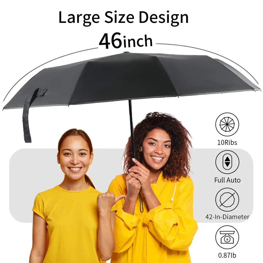 Windproof Automatic Folding Umbrella Big xiaomi Women Men Large Automat Rain Travel Business Black Parasol Umbrellas