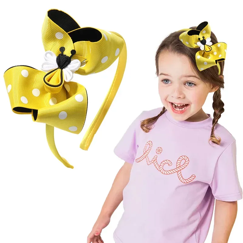 

ncmama Fashion Bee Hairbands for Women Girls Cute Handmade Bows Headband Hair Hoop Kids Headdress Korea Hair Accessories Gifts