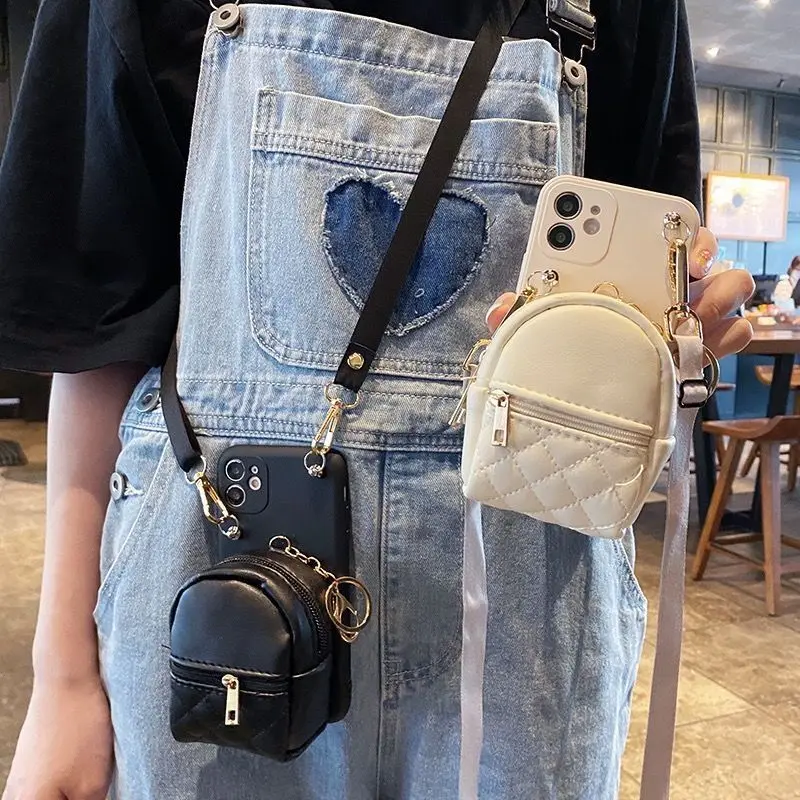 Compact Schoolbag Wallet with Stand Function and Long Hanging Strap