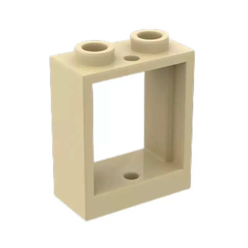 10pcs 60592 작은 입자 퍼즐 퍼즐 블록 부품 부품 1x2x2 창 프레임