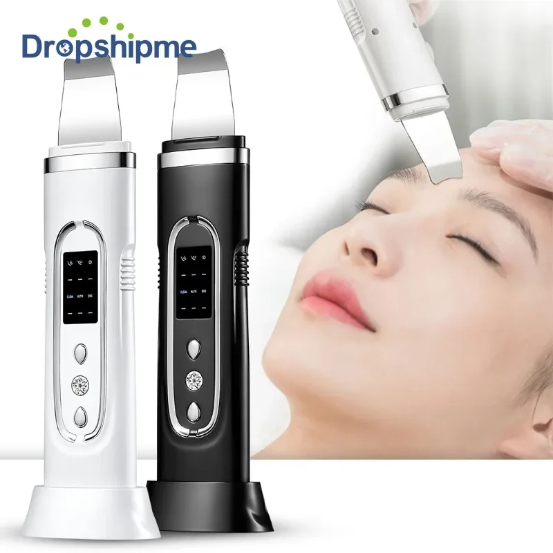 Ultrasonic Skin Scrubber Electric Facial Cleanning Pore Deep Cleaner Acne Blackhead Remover Peeling Shovel Device Beauty