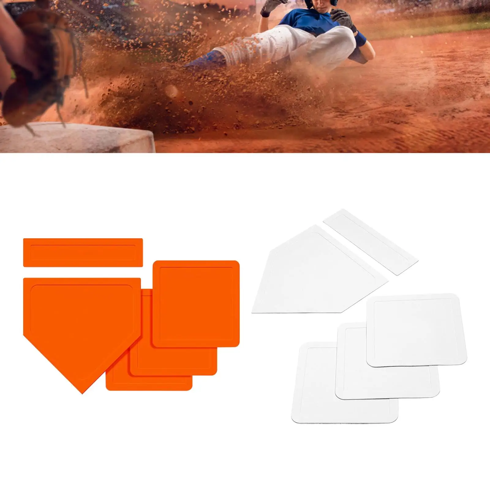 Baseball Softball Base Set Easy Setup Portable for S Adults Kids Throw Down
