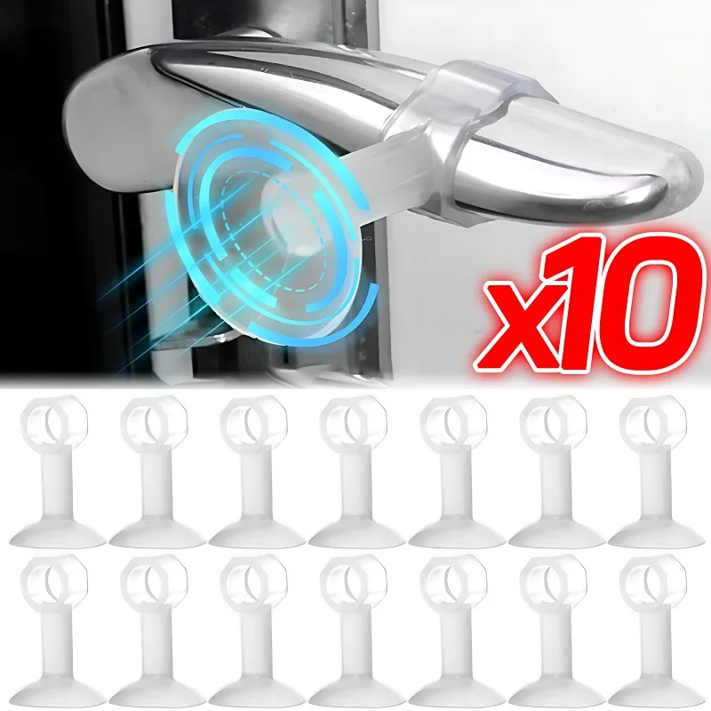 1-10Pcs Silicone Door Stops Transparent Door Handle er Baby Safety Shockproof Pads Wall Furniture Protective Home Stop