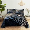 Custom Leopard Digital Printing Sheets Cover 100%Polyester Flat Sheet With Pillowcase Print Bedding For 0.9/1.2/1.5/1.8/2.0m Bed 1