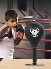  Boxing Desktop Speed Ball Leather Adult Decompression Punching Bag Wall-mounted Strong Sucker Child Training Fitness Equipment 