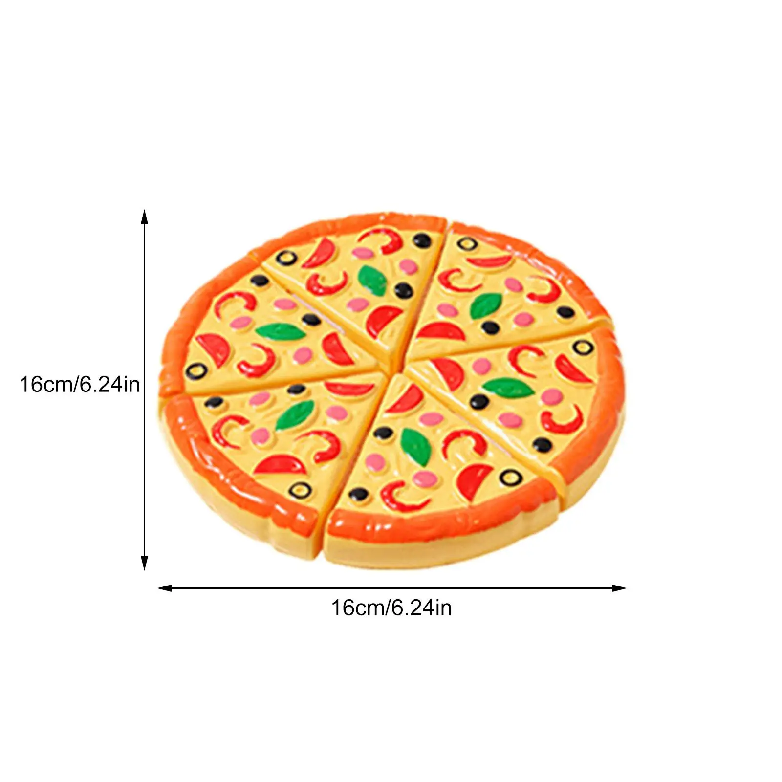 Kids Pizza Cutting Toy Simulation Plastic Pizza Dinette Child Toy Kitchen Pretend Play Food Cooking Kitchen Toys for Girls Kids 2