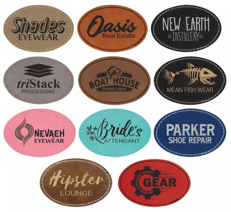 100pcs/lot High Quality Blank PU Leather Hat Patch Jacket Patch