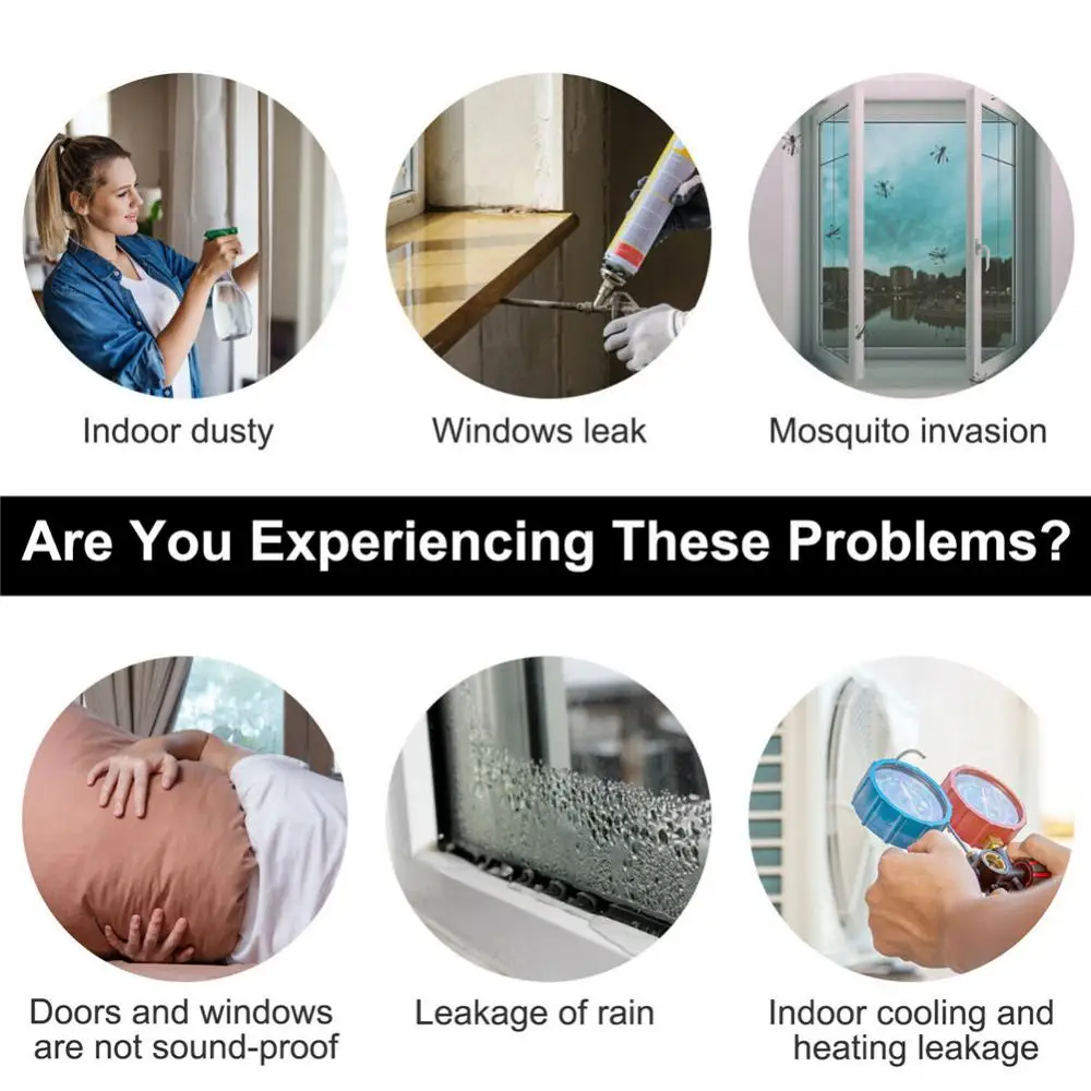 Joint Coupe-froid En Vinyle Transparent En U - 36 Pouces (env. 91 Cm) - À Glisser Sous La Porte