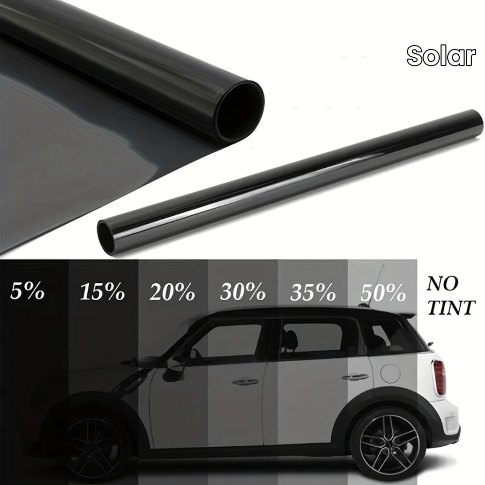 50cmx3M Black Car Window Foil Tint Film Roll 300x50cm UV Solar Protector Sticker for Auto Home Glass Summer
