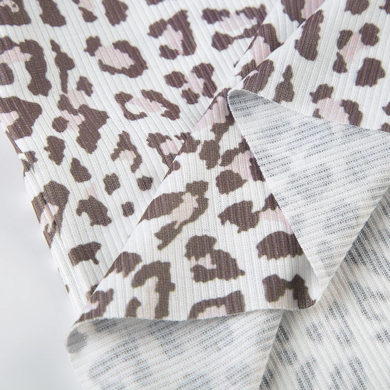 Patchwork Leopard Print Y2K Tee Button Up V Neck Contrast Color Long Sleeve Casual Knitted T Shirt Women