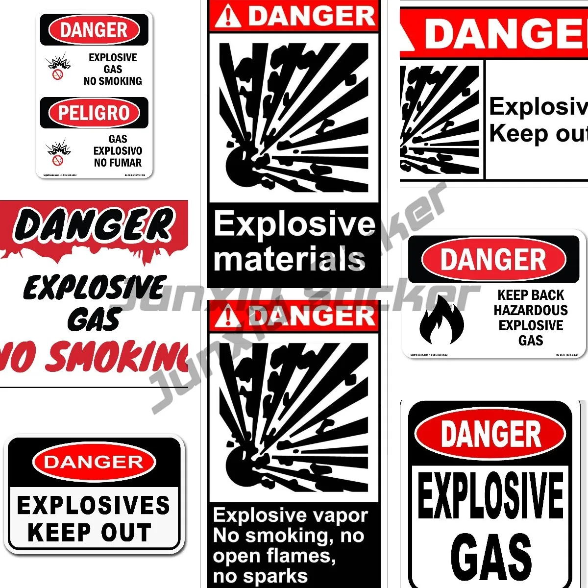 Explosives Protection Hazard OSHA/ANSI Label Decals Stickers Slogan Vinyl Sticker Decal interesting 2 ecuador flag decal sticker vinyl decals racing helmet stickers