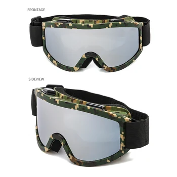 Large Frame Ski Goggles with Colorful Lens Anti-Collision Anti-Glare Lens Outdoor Sport Snow Snowboard for Snowboarding Skiing 6