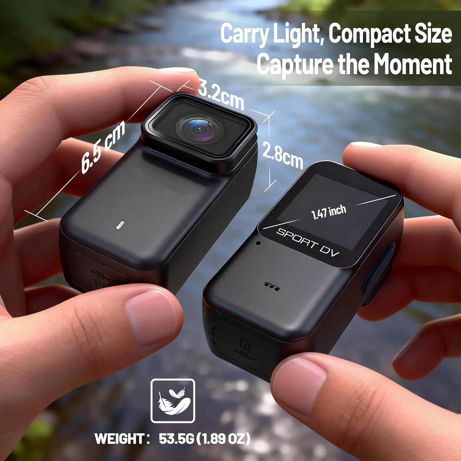 ANSVICAM 4K Mini HD Wifi Action 6-axis Stabilization Motorbike POV Camera Sports Magnetic Wearable Waterproof Thumb Cam_voghion.com