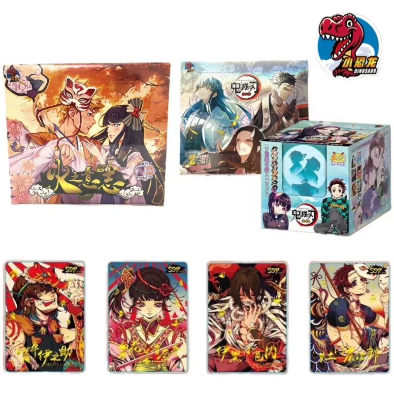 2023 New Little Dino 2 M05 Demon Slayer Cards Collections Booster Box Anime Giapponesi Kimetsu No Yaiba Collectibles Kid Toys