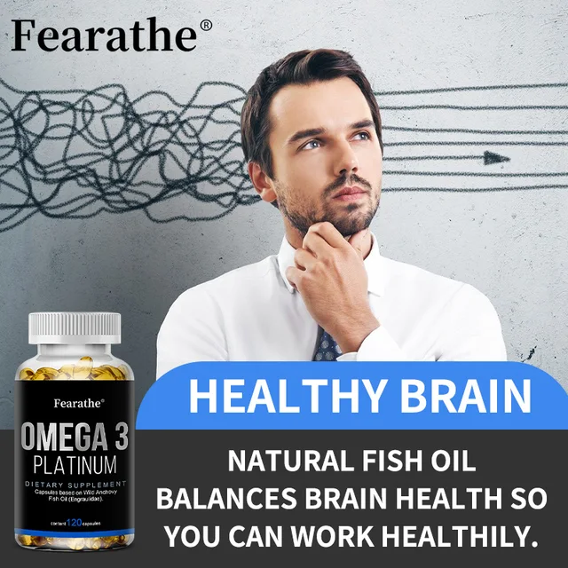 925-bb3311.jpg Omega 3, Fish Oil Supplement, Wild Anchovies, Heart Health, Brain Development, Dietary Supplement, 120 Capsules