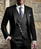Men Suits for Wedding 3 Pieces Blazer Vest Pants Peak Lapel  Slim Fit Suit Elegant Tuxedos for Wedding Business Evening Party 2