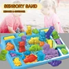 Sensory Sand Bin Toy for Boys Girls Kids, Dinosaurs Animals Molds Play Sand Art Kit, Best Indoor/Outdoor Birthday Christmas Gift 2