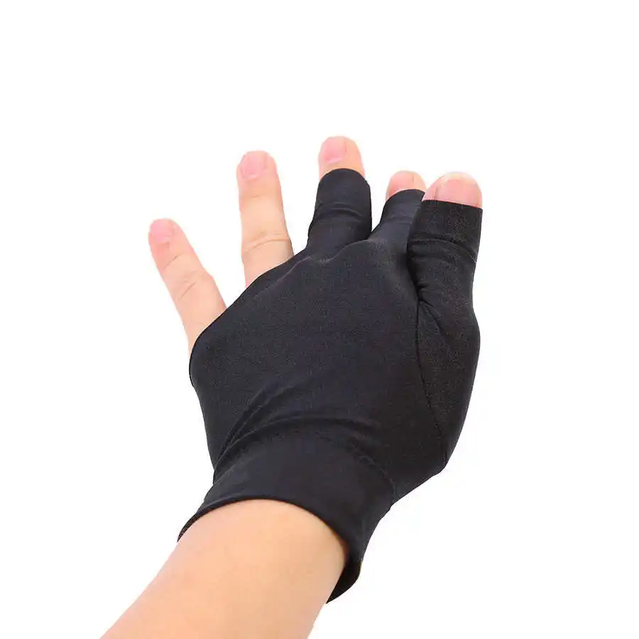 Description Picture 6 of item4 Pcs Pool Shooters Open 3 Fingers Glove Professional Spandex Snooker Billiard Glove Pool Left Hand Three Finger Glove