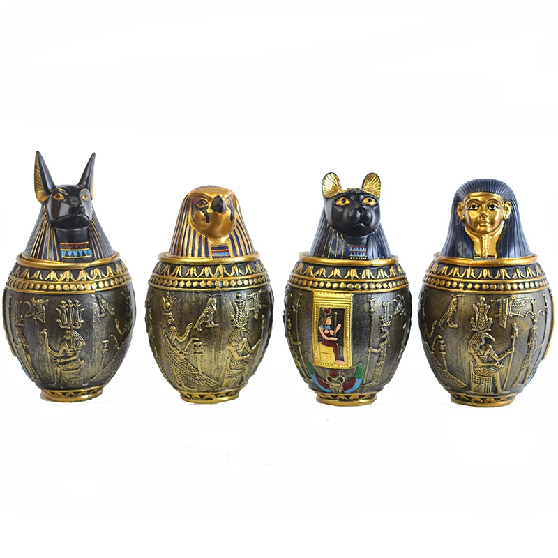 Pet Urn Pet Dog Cat Birds Ashes Urn Egypt Pharaoh Mythical Decoration Sacrifice Keepsake Columbarium Pets Coffin Ashes Altar