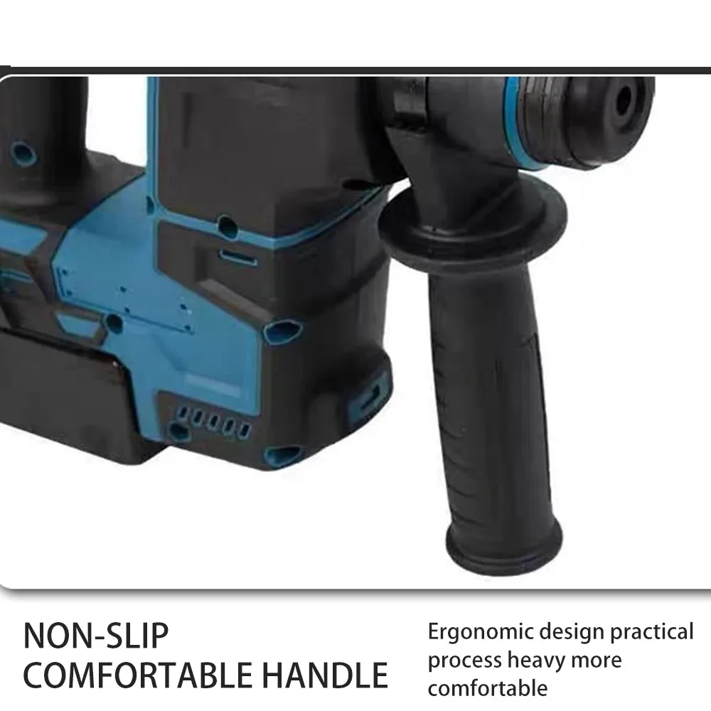 Electric Hammer Drill Brushless 4800ipm Rechargeable Cordless Rotary For Makita 18V Battery Drilling Chiseling