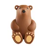 Adorable Polar Bear Toothbrush Holder Wall Mounted Suction Cup Racks Creative Perforation-free Leather Band Mask Plug Storage 4