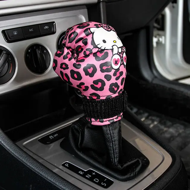 Hello Kitty Car Accessories Car Shift Lever Cover Warm Cartoon Decoration Gear Adjustment Auxiliary Tool Manual Automatic Gear 5