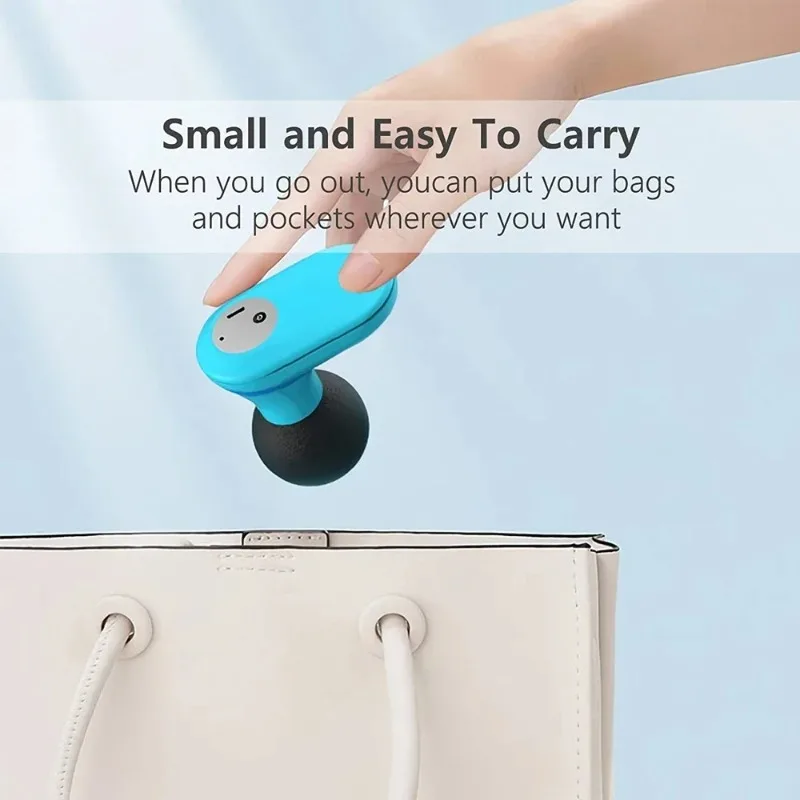 Electric Handheld Mini Fascia Gun Massager with 6 Powerful Mode for Body Relieves Neck Shoulder Back Waist Leg Muscle Tension