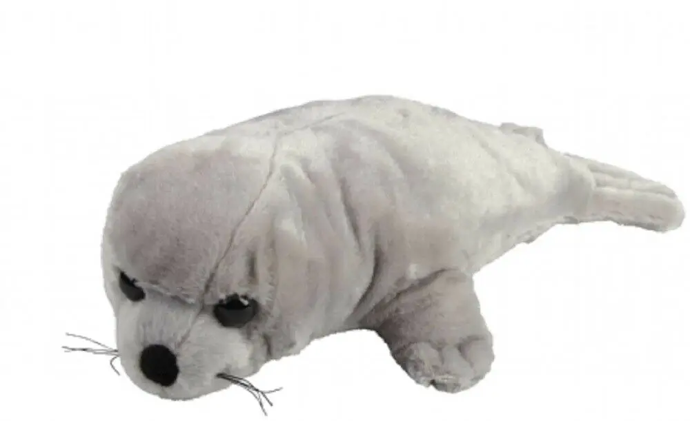 Plush Toy Gray Seal Cute Plush Stuffed Animal Simulation Seal Model Plush Toy