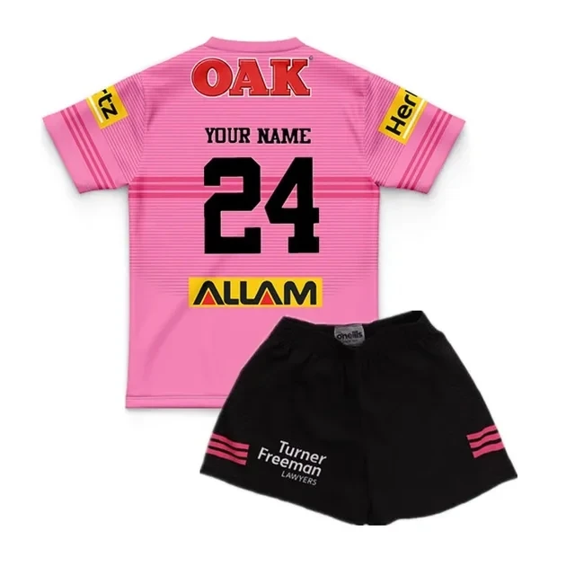 thumbnail image 1 of Camiseta de rugby de entrenamiento/local/visitante para niños Penrith Panthers 2024 (nombre y número personalizados), 1 of 5