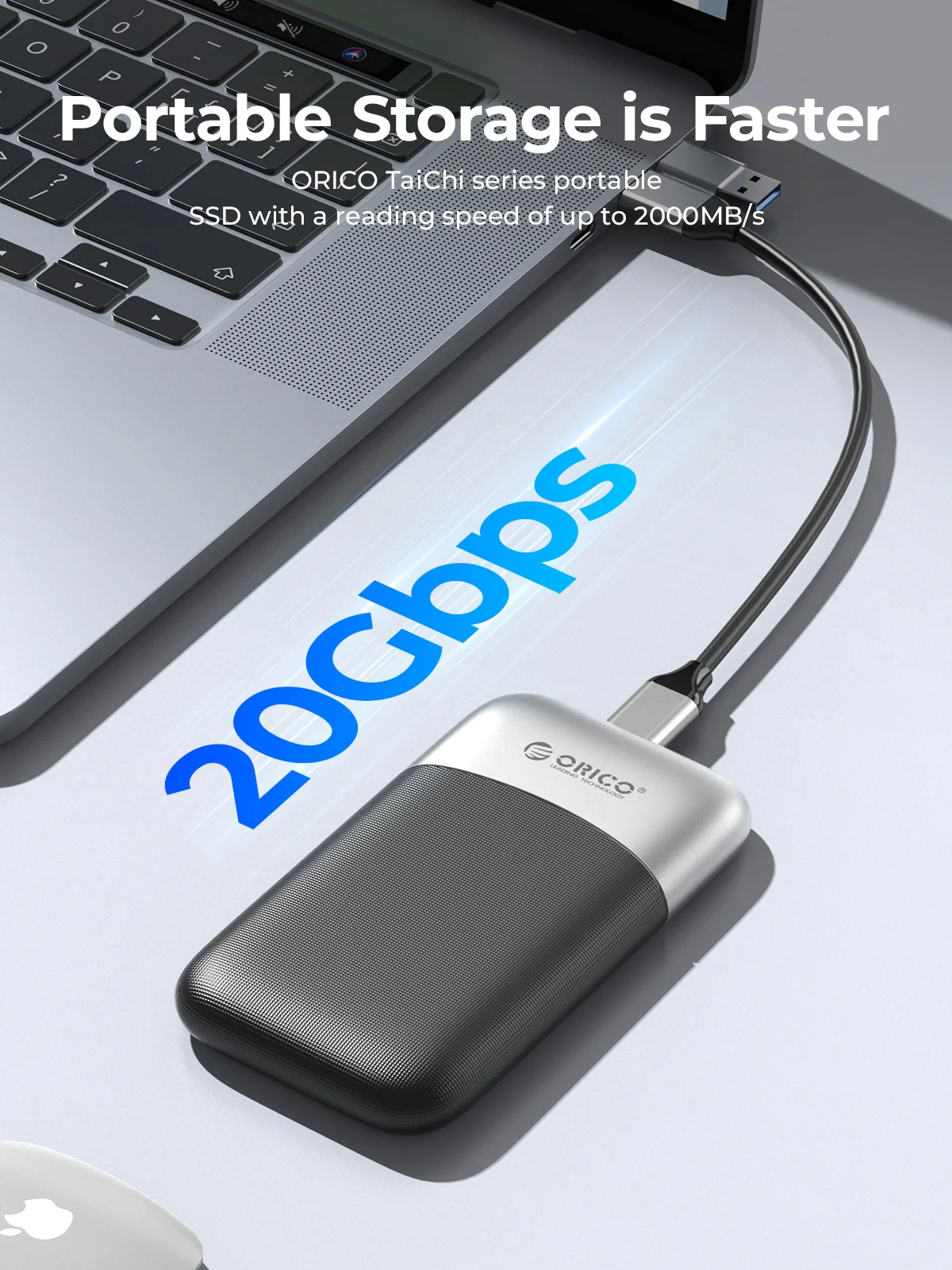 Orico-unidade de Estado Sólido Externa Portátil Ssd tipo c Pssd para Huawei Matebook e Laptop 2tb 1tb 512gb 2000 mb s Taichi - Imagem 2