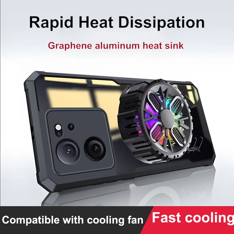 Per Redmi K60 Ultra Case Cover Posteriore In Grafene Mi 13Tpro Thermal Game Guscio Di Raffreddamento Magnetico + Radiatore Del Telefono Per Xiaomi 13T