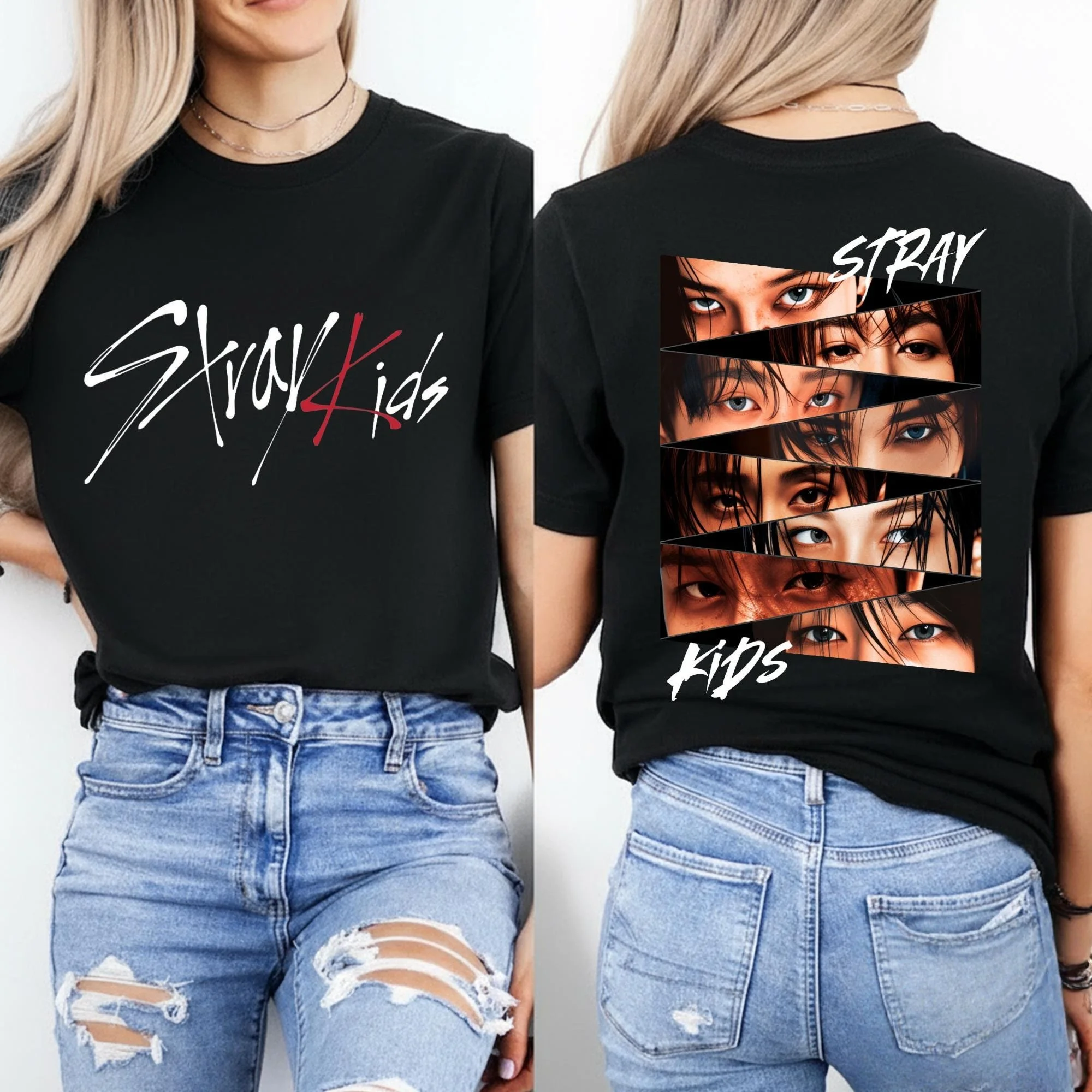 Stray Kids Shirt Stray Kids Mitglieder-Shirt Stray Kids Merchandise Fan-Geschenk 2026 Sommer Herren Damen Streetwear Baumwollkleidung