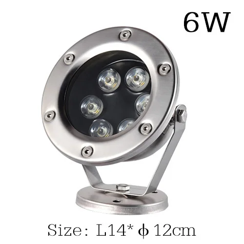 thumbnail image 1 of Lámparas de fuente LED de acero inoxidable IP68, luces de piscina impermeables, lámparas subacuáticas LED ajustables de 12 V/24 V, luces de estanque RGB, 1 of 5