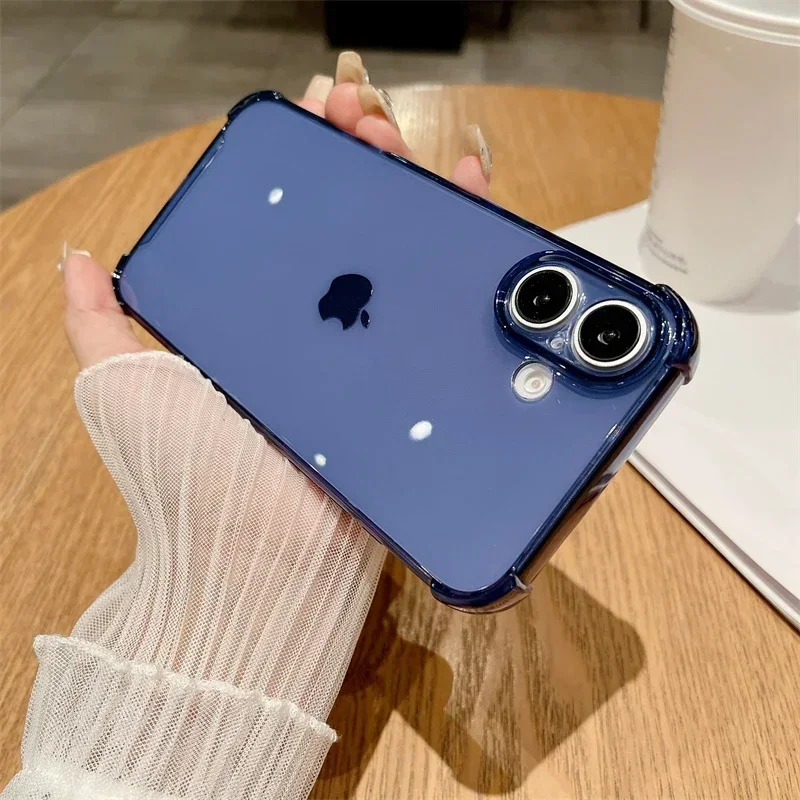 Luxury Transparent Jelly Silicone Shockproof Phone Case with Soft Touch