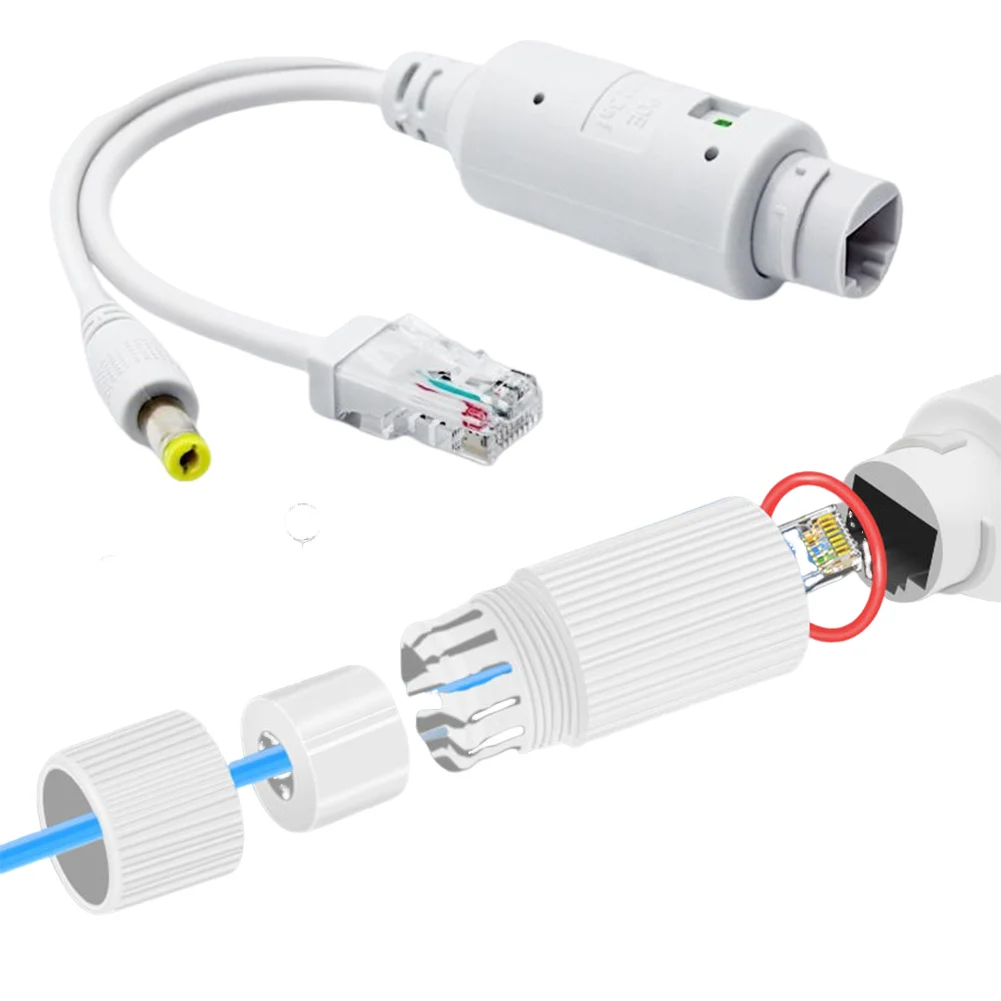 48V 12V POE 스플리터 방수 공급 모듈 인젝터 익스텐더 IEEE802.3af/at IP 카메라 AP Voip 전화 및 기타에 적합