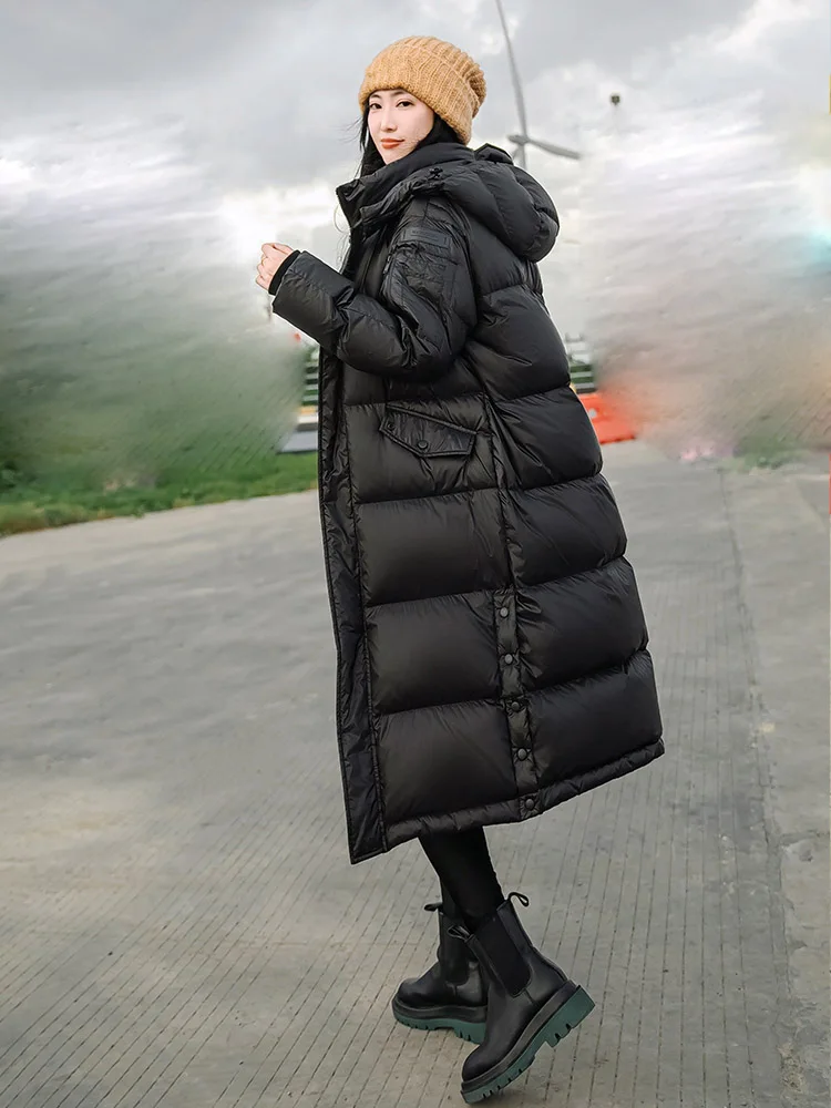

2023 Women's Clothing Thickened knee-high slimming down coat Winter New