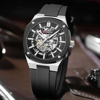 2025 CURREN New Men Mechanical Watch Luxury Sapphire Glass Automatic Watch 41MM Stainless Steel Watch for Men
