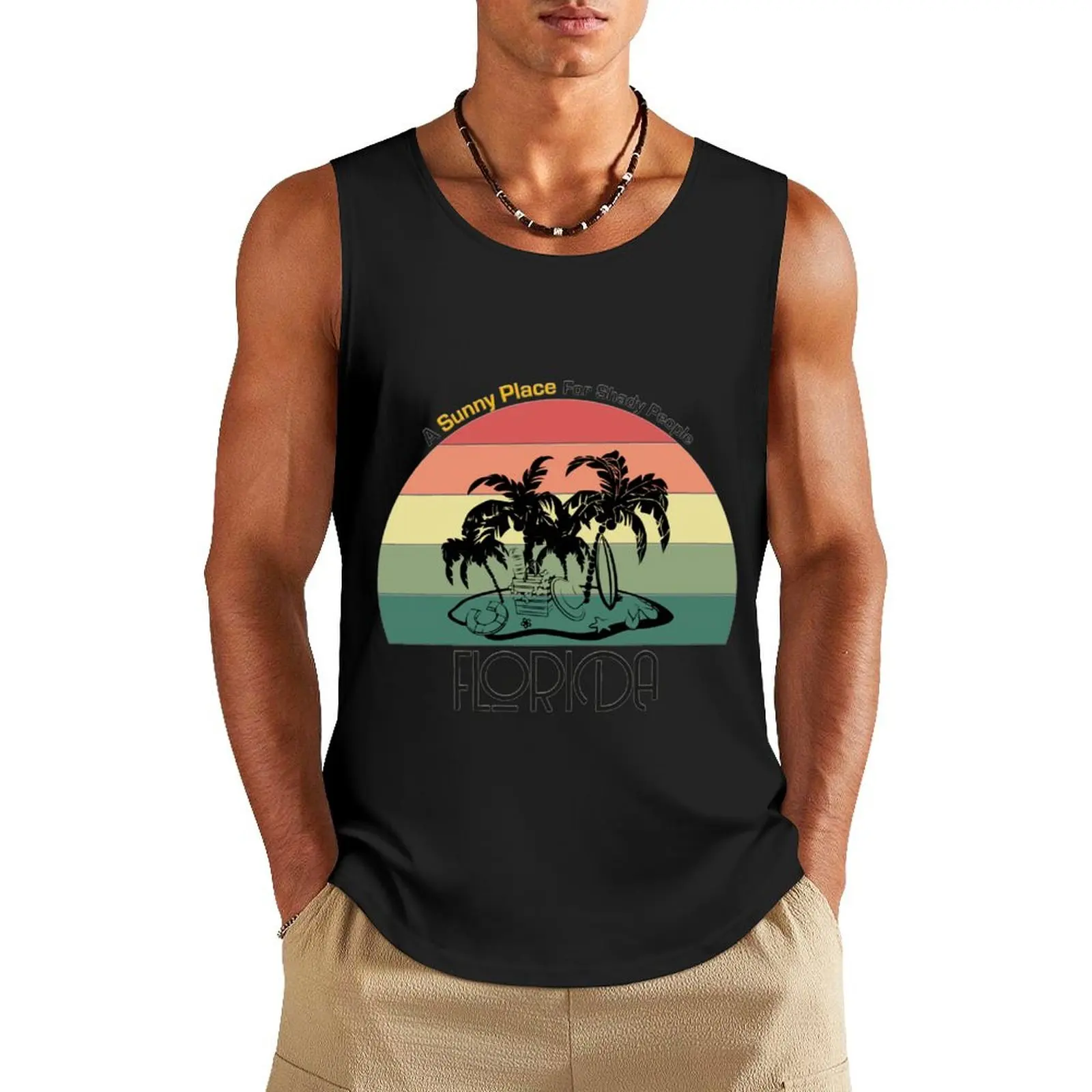 

A Sunny Place For Shady People Summer 2023 Calls You I Florida 23 Summer Summer Florida Florida 2023 Tank Top singlet for men