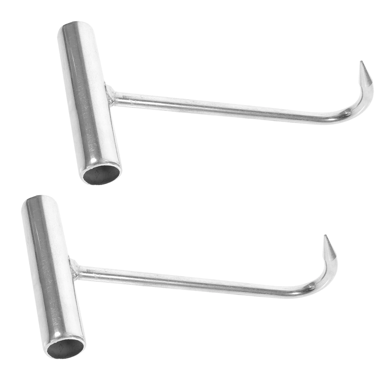 

2pcs Hooks with Short Handle Meat Hooks Butcher Meat Hangers Ham Hanging Hooks