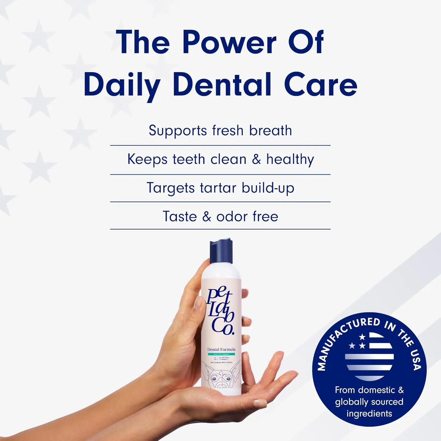 Dog Dental Formula-Keep Dog Breath Fresh and Teeth Clean-Supports Gum Health-Dog Water Additive Dental Care Tar