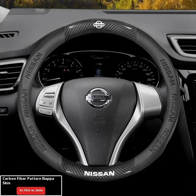 Car Steering Wheel Cover for Nissan Qashqai Juke X-Trail Patrol Note Leaf Altima Micra Murano Rogue Pulsar Sentra Teana Tiida 1