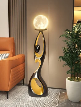 Decorazione d'Arte per la Casa, Lusso Leggero, Soggiorno Creativo, Mobile TV, Decorazione da Pavimento, Scultura Astratta in Resina, Regalo di Inaugurazione Casa