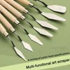 7Pcs Set Stainless Steel Oil Painting Knives, Artist Crafts Spatula, Palette Knife, Mixing Knife, Scraper Art Tools 3