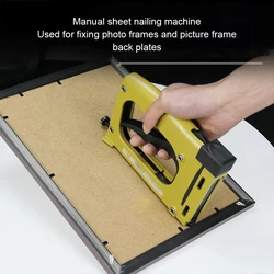 Metal Handheld Stapler Industrial Art Photo Frame Stapler Lightweight Portable Nail Tracker Framing Tool Nailing Equipment