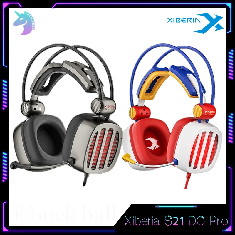 

Xiberia S21 Gaming Headphones Over Ear Wired Headwear With Microphone Esports Noise Reduction USB Gamer Earphone Csgo Fps Gift